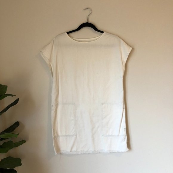 Wilfred Dresses & Skirts - Wilfred Free Faux Suede Boxy Shift Dress Denim S